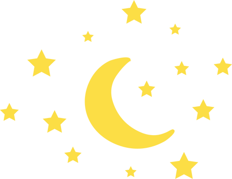 Moon and star